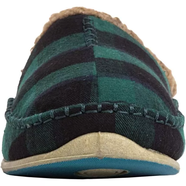 Deer Stags Unisex Nordic Fabric Slipper/Green/Black Plaid/Men's 7 US/Medium