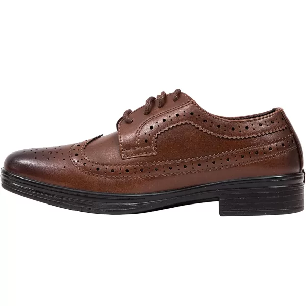 Deer Stags Boy's Ace Formal Dress Shoes Wingtip Brogue Oxford for Church, School Uniform, Graduation/Luggage