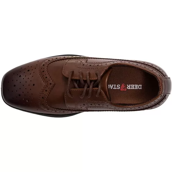 Deer Stags Boy's Ace Formal Dress Shoes Wingtip Brogue Oxford for Church, School Uniform, Graduation/Luggage