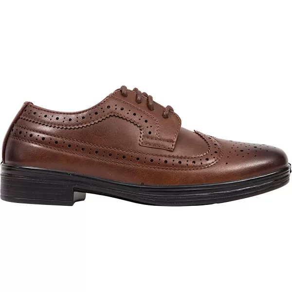 Deer Stags Boy's Ace Formal Dress Shoes Wingtip Brogue Oxford for Church, School Uniform, Graduation/Luggage