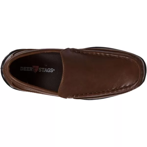 Deer Stags Boy's Booster Driving Moc Slip-On Loafer Flats Dress Shoes