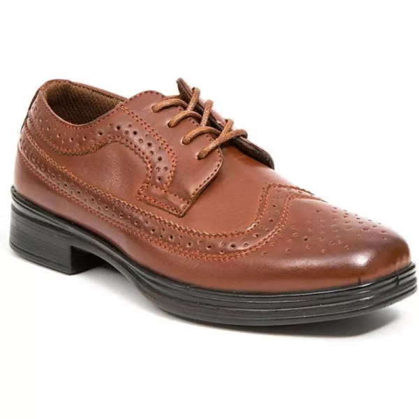 Deer Stags Boy's Ace Formal Dress Shoes Wingtip Brogue Oxford for Church, School Uniform, Graduation/Luggage
