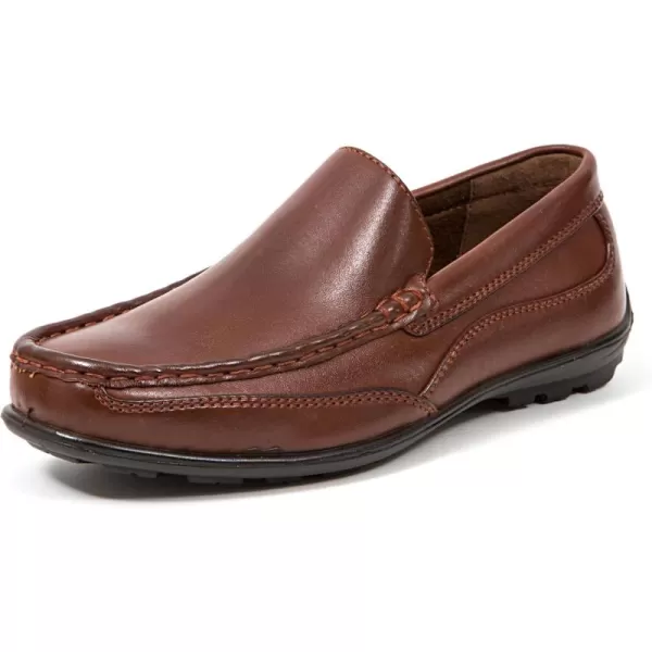 Deer Stags Boy's Booster Driving Moc Slip-On Loafer Flats Dress Shoes
