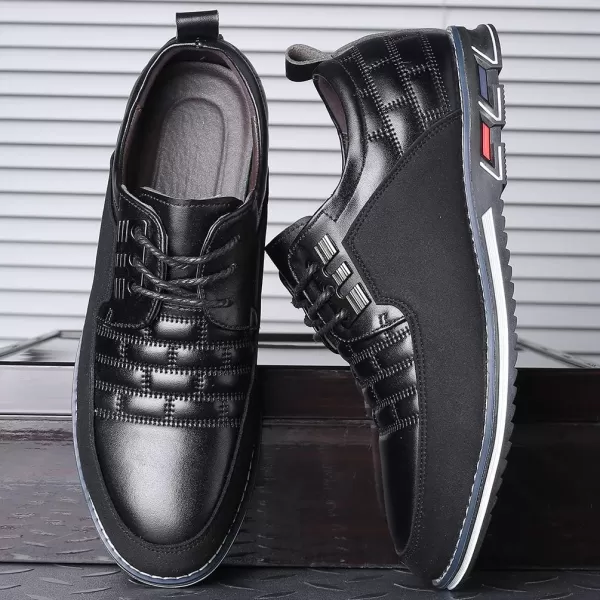 COSIDRAM Men Casual Shoes Fashion Business Luxury Dress Shoes Office Loafers Flats Sneakers for MaleABlack
