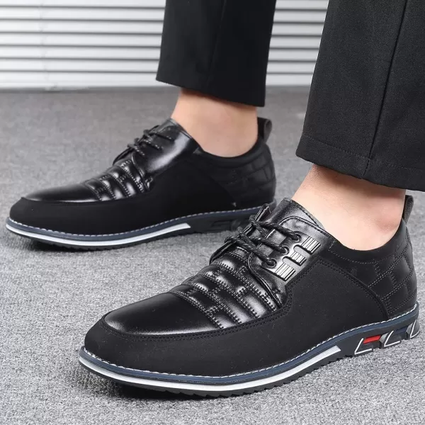 COSIDRAM Men Casual Shoes Fashion Business Luxury Dress Shoes Office Loafers Flats Sneakers for MaleABlack