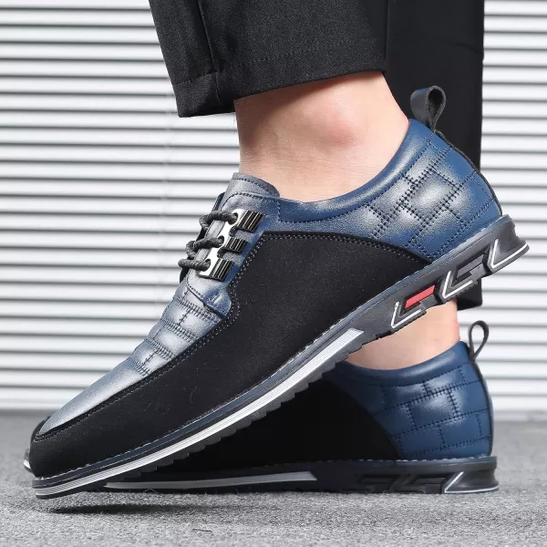 COSIDRAM Men Casual Shoes Fashion Business Luxury Dress Shoes Office Loafers Flats Sneakers for MaleABlue
