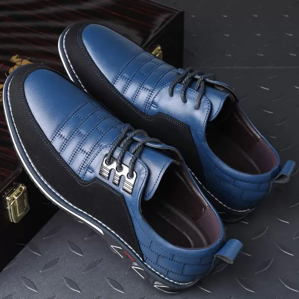 COSIDRAM Men Casual Shoes Fashion Business Luxury Dress Shoes Office Loafers Flats Sneakers for MaleABlue
