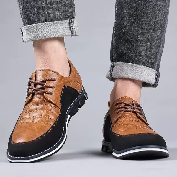 COSIDRAM Men Casual Shoes Fashion Business Luxury Dress Shoes Office Loafers Flats Sneakers for MaleAYellow