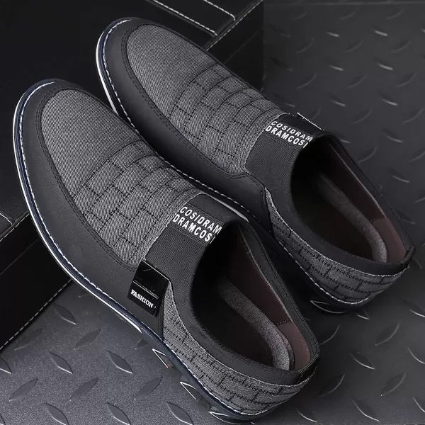 COSIDRAM Men Casual Shoes Fashion Business Luxury Dress Shoes Office Loafers Flats Sneakers for MaleBGrey