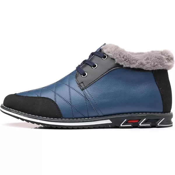 COSIDRAM Men Casual Shoes Hightop Loafers Comfort Walking Sneakers Boots for MaleDBlue