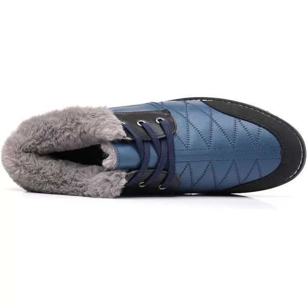 COSIDRAM Men Casual Shoes Hightop Loafers Comfort Walking Sneakers Boots for MaleDBlue