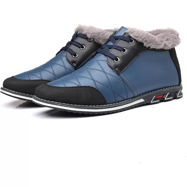 COSIDRAM Men Casual Shoes Hightop Loafers Comfort Walking Sneakers Boots for MaleDBlue