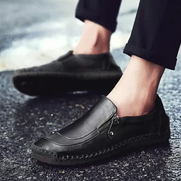 COSIDRAM Men Casual Shoes Slip on Walking Comfort Fashion Loafers Sneakers MoccasinsAblack