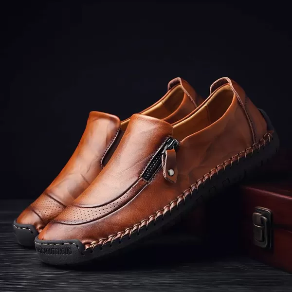 COSIDRAM Men Casual Shoes Slip on Walking Comfort Fashion Loafers Sneakers MoccasinsAlightbrown