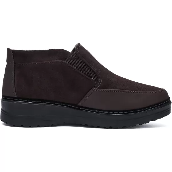 COSIDRAM Men Shoes Winter Snow Boots Cottonpadded Slip on Casual Warm Walking Sneakers House ShoesCCoffee