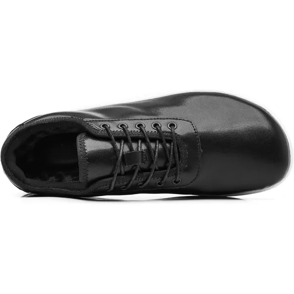 COSIDRAM Mens Casual Loafers Comfort Wide Toe Walking Sneakers Breathable Fashion Lace up Business ShoesABlack