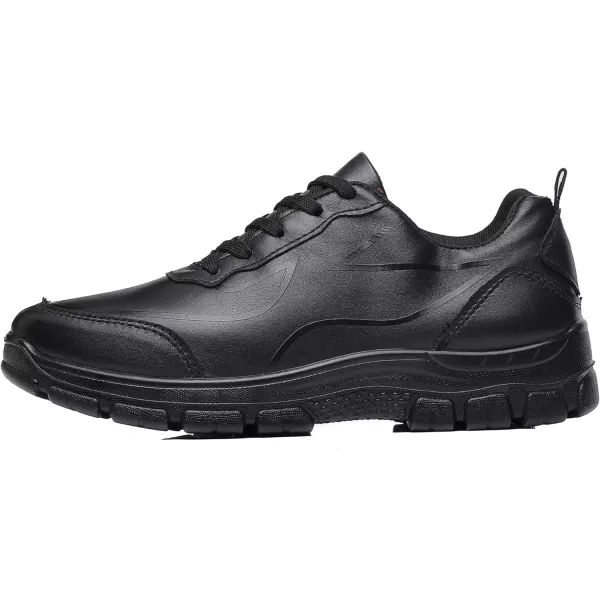COSIDRAM Mens Casual Loafers Stylish Walking Sneakers Comfortable Classic Laceup Business ShoesABlack