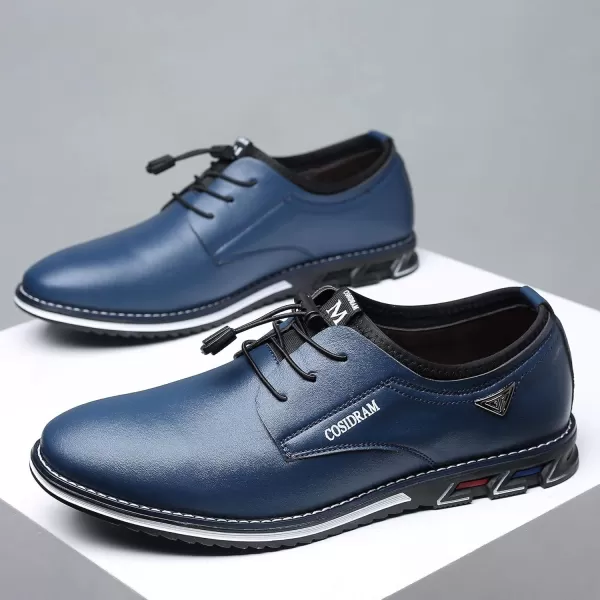 COSIDRAM Mens Casual Shoes Business Slipon Shoes Comfort Fashion Office Shoes for MaleABlue