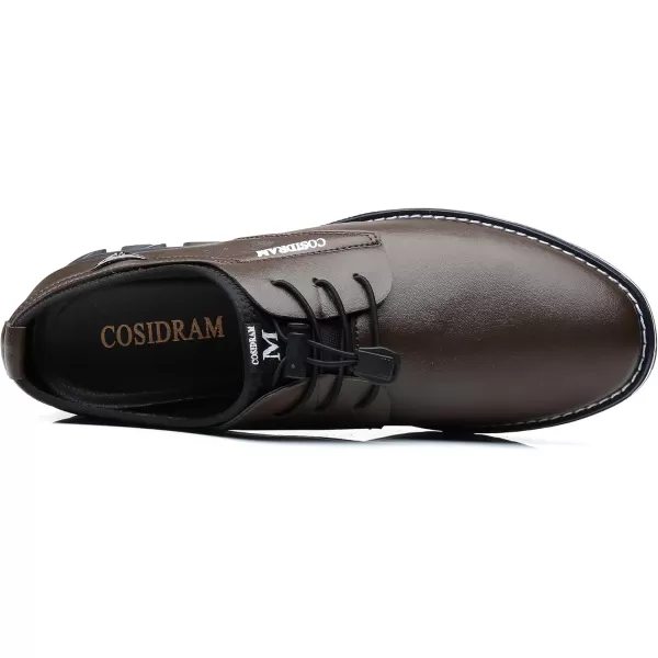 COSIDRAM Mens Casual Shoes Business Slipon Shoes Comfort Fashion Office Shoes for MaleABrown