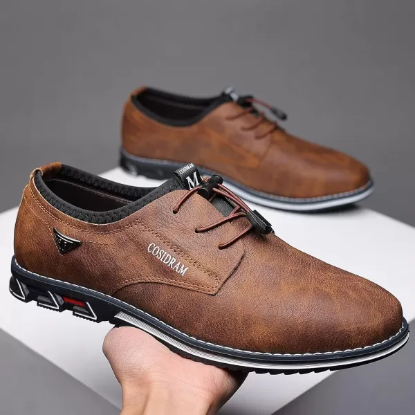COSIDRAM Mens Casual Shoes Business Slipon Shoes Comfort Fashion Office Shoes for MaleATaupe