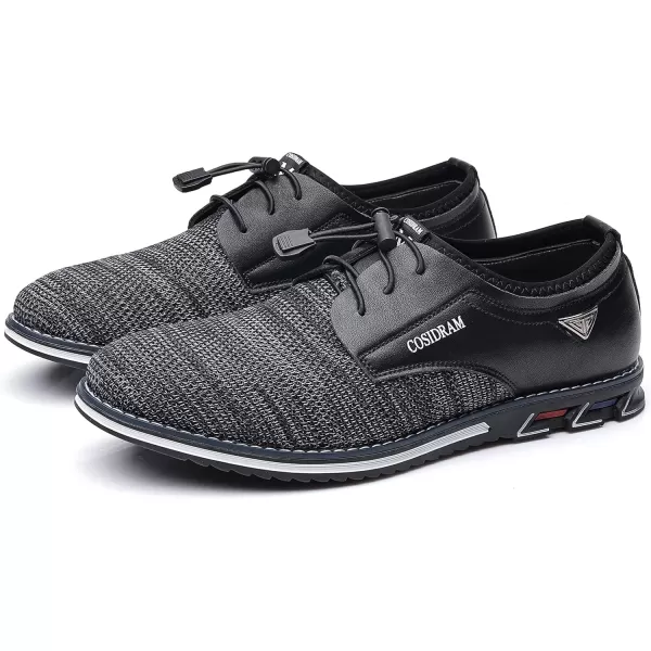COSIDRAM Mens Casual Shoes Business Slipon Shoes Comfort Fashion Office Shoes for MaleBBlack