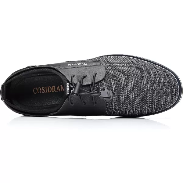 COSIDRAM Mens Casual Shoes Business Slipon Shoes Comfort Fashion Office Shoes for MaleBBlack