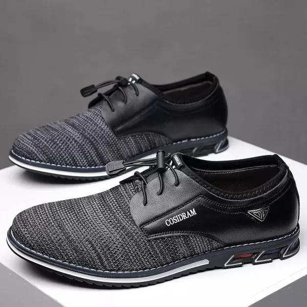 COSIDRAM Mens Casual Shoes Business Slipon Shoes Comfort Fashion Office Shoes for MaleBBlack