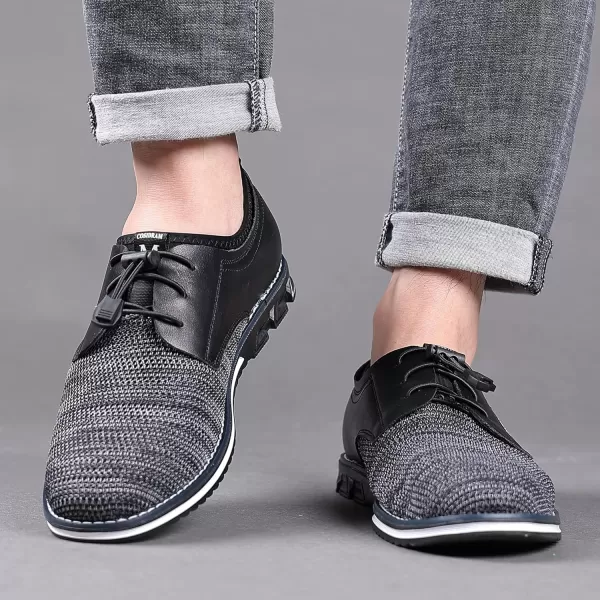 COSIDRAM Mens Casual Shoes Business Slipon Shoes Comfort Fashion Office Shoes for MaleBBlack