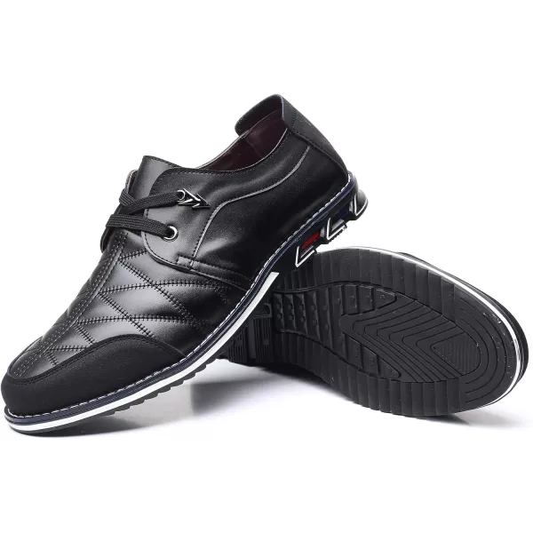 COSIDRAM Mens Casual Shoes Fashion Sneakers Dress Shoes for Men Walking Shoes Business Office Comfort LoafersABlack