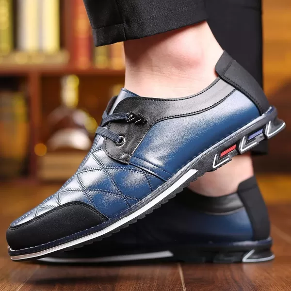 COSIDRAM Mens Casual Shoes Fashion Sneakers Dress Shoes for Men Walking Shoes Business Office Comfort LoafersABlue