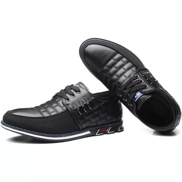 COSIDRAM Mens Casual Shoes Fashion Sneakers Dress Shoes for Men Walking Shoes Business Office Comfort LoafersXBlack