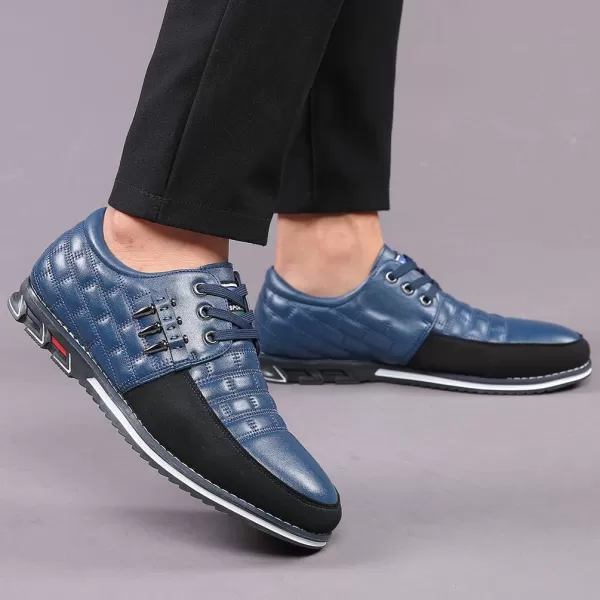COSIDRAM Mens Casual Shoes Fashion Sneakers Dress Shoes for Men Walking Shoes Business Office Comfort LoafersXBlue