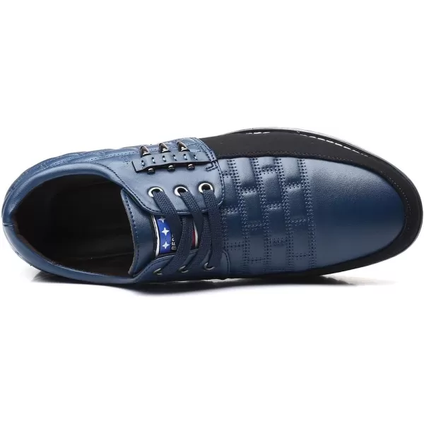 COSIDRAM Mens Casual Shoes Fashion Sneakers Dress Shoes for Men Walking Shoes Business Office Comfort LoafersXBlue