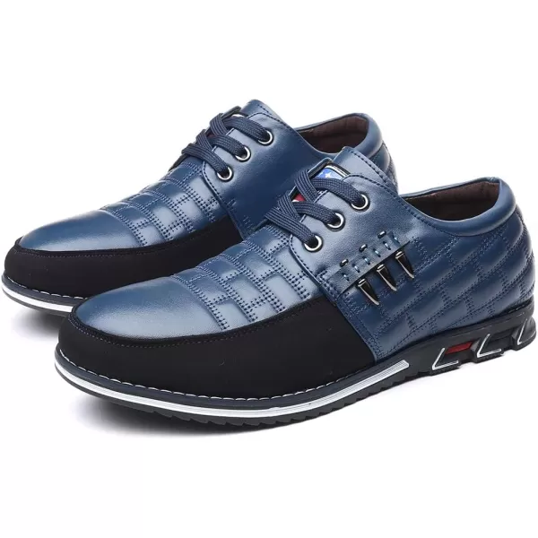 COSIDRAM Mens Casual Shoes Fashion Sneakers Dress Shoes for Men Walking Shoes Business Office Comfort LoafersXBlue