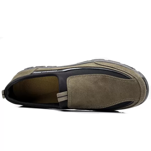 COSIDRAM Mens Casual Shoes Slip on Loafers Comfortable Non Slip Suede Driving Walking Shoes for MenAKhaki