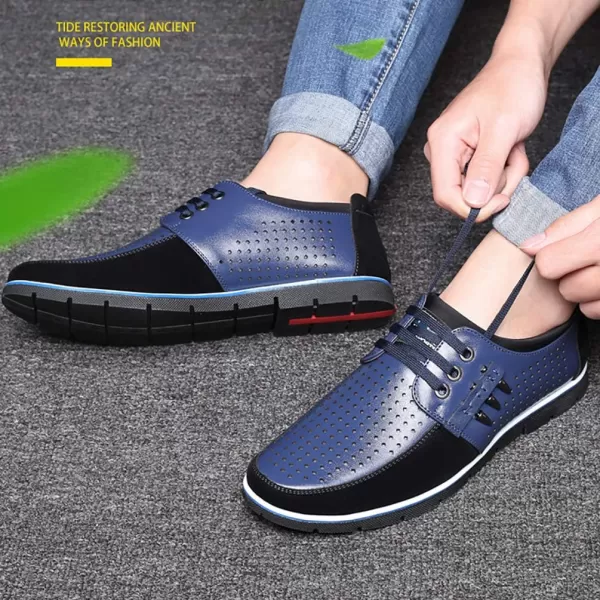 COSIDRAM Mens Casual Shoes Sneakers Loafers Comfort Walking Shoes for Male Business Work Office DressBBlue