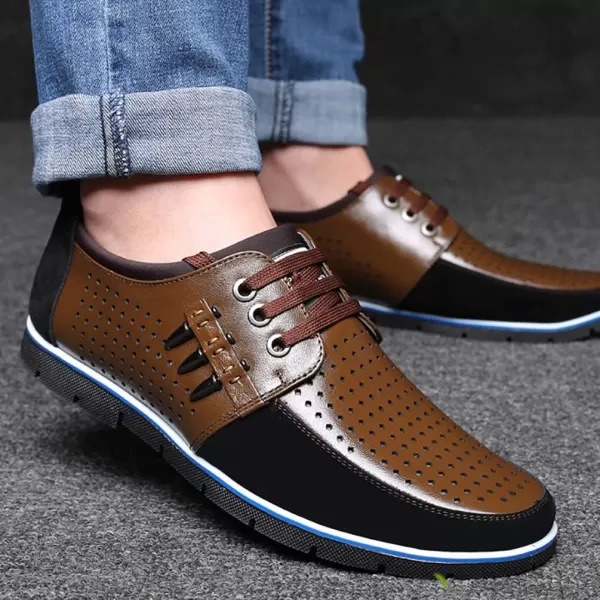 COSIDRAM Mens Casual Shoes Sneakers Loafers Comfort Walking Shoes for Male Business Work Office DressBBrown