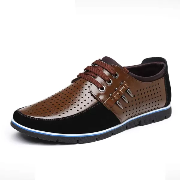 COSIDRAM Mens Casual Shoes Sneakers Loafers Comfort Walking Shoes for Male Business Work Office DressBBrown