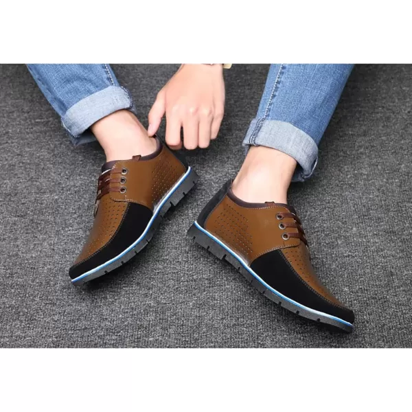 COSIDRAM Mens Casual Shoes Sneakers Loafers Comfort Walking Shoes for Male Business Work Office DressBBrown