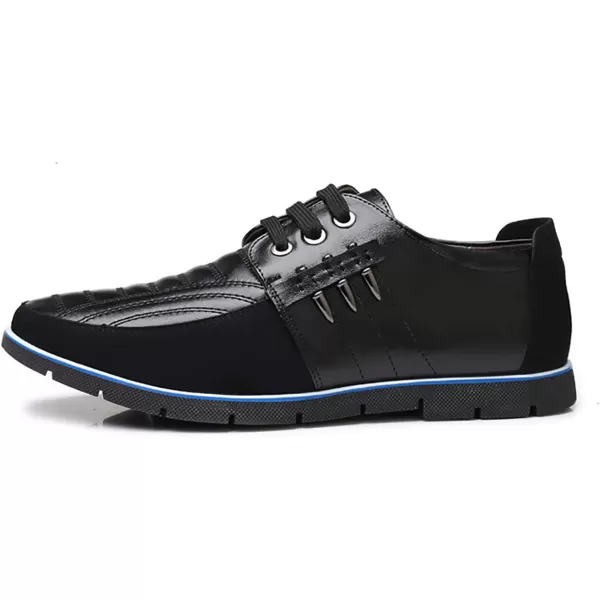 COSIDRAM Mens Casual Shoes Sneakers Loafers Comfort Walking Shoes for Male Business Work Office DressLace UpBlack