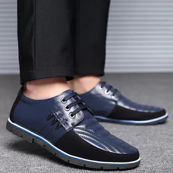 COSIDRAM Mens Casual Shoes Sneakers Loafers Comfort Walking Shoes for Male Business Work Office DressLace UpBlue