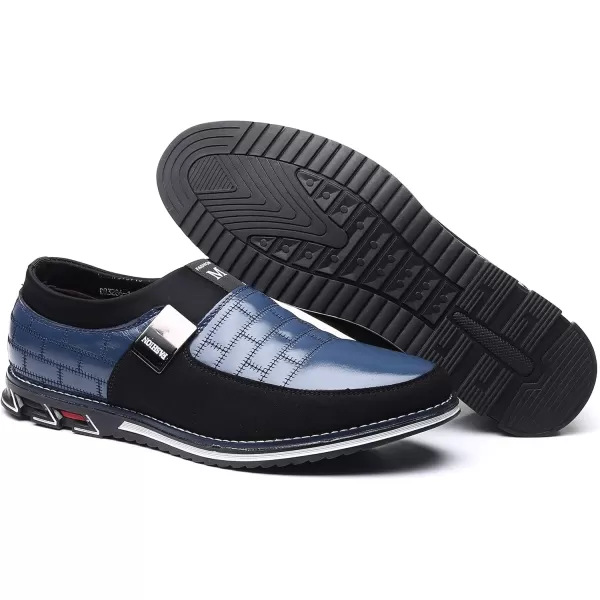 COSIDRAM Mens Casual Shoes Sneakers Loafers Comfort Walking Shoes for Male Business Work Office DressThickBlue