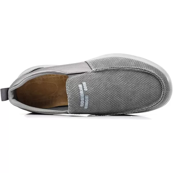 COSIDRAM Mens Casual Slip on Loafers Shoes Breathable Comfortable Non Slip Soft Walking Shoes Daily FlatsAGrey