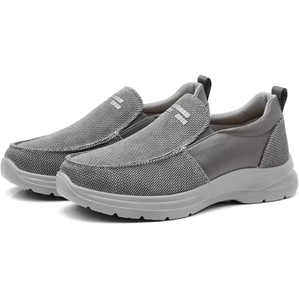 COSIDRAM Mens Casual Slip on Loafers Shoes Breathable Comfortable Non Slip Soft Walking Shoes Daily FlatsAGrey