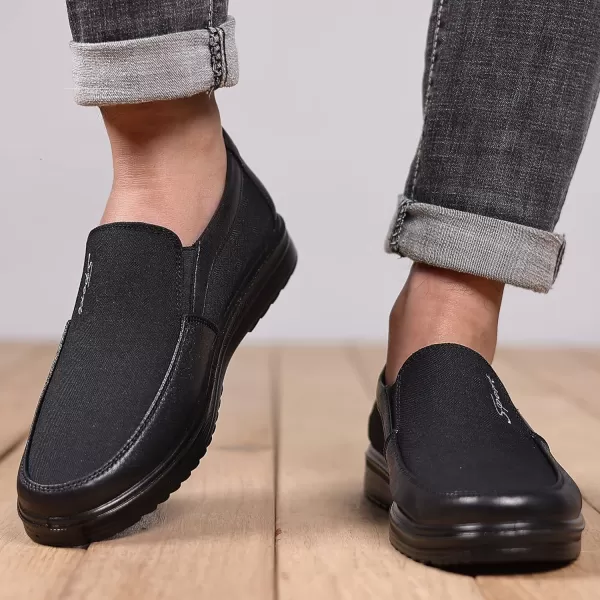 COSIDRAM Mens Loafer Casual Shoes Comfort Lightweight Driving Travel Walking Shoes for Adult MaleABlack