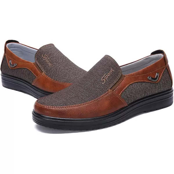 COSIDRAM Mens Loafer Casual Shoes Comfort Lightweight Driving Travel Walking Shoes for Adult MaleABrown