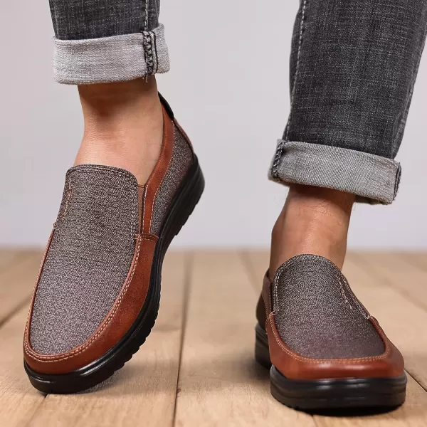 COSIDRAM Mens Loafer Casual Shoes Comfort Lightweight Driving Travel Walking Shoes for Adult MaleABrown