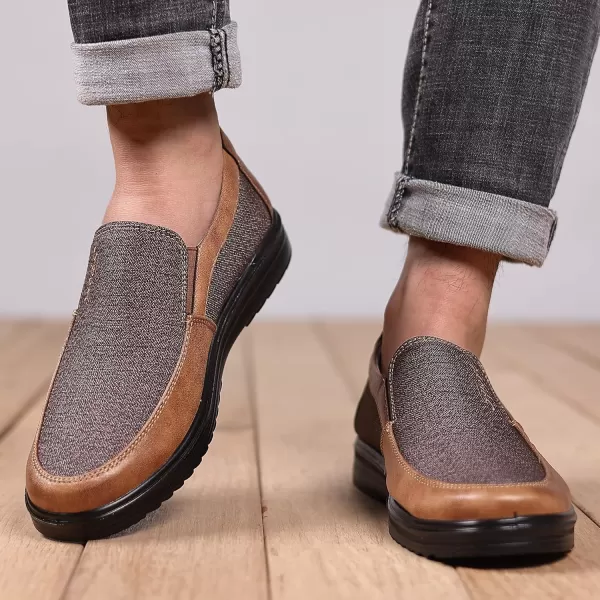 COSIDRAM Mens Loafer Casual Shoes Comfort Lightweight Driving Travel Walking Shoes for Adult MaleAKhaki