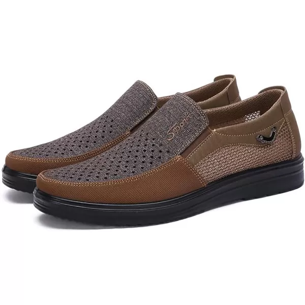 COSIDRAM Mens Loafer Casual Shoes Comfort Lightweight Driving Travel Walking Shoes for Adult MaleDBrown
