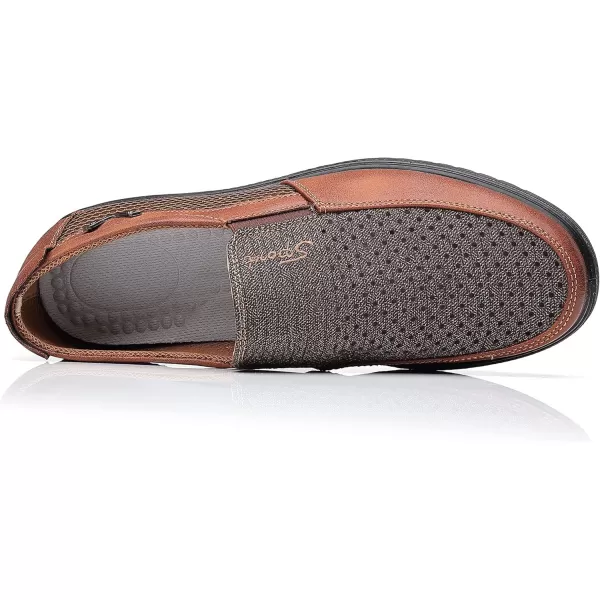 COSIDRAM Mens Loafer Casual Shoes Comfort Lightweight Driving Travel Walking Shoes for Adult MaleEBrown
